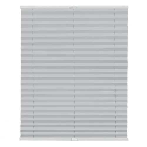 Lichtblick Plissee Klemmfix, ohne Bohren, verspannt, blickdicht, Hitzeschutz - Hellgrau