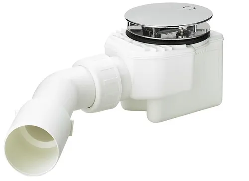 Viega Ablaufgarnitur Domoplex 6929, 90mm x DN40/50 - Sanitärinstallation mit hochwertiger Kunststoffausführung, verchromt für langlebige Eleganz und einfache Reinigung.