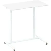 Costway C-Förmiger Schreibtisch mit Rollen - Höhenverstellbar 70-106 cm - Flexibler C-förmiger Schreibtisch für ergonomisches Arbeiten. Höhenverstellbar von 70-106 cm, stabil und mobil mit 4 Rollen. Ideal für jeden Raum, maximiert den Platz.