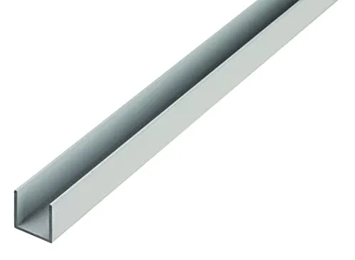Alberts 475666 U-Profil | Aluminium, natur | 1000 x 10 x 10 mm