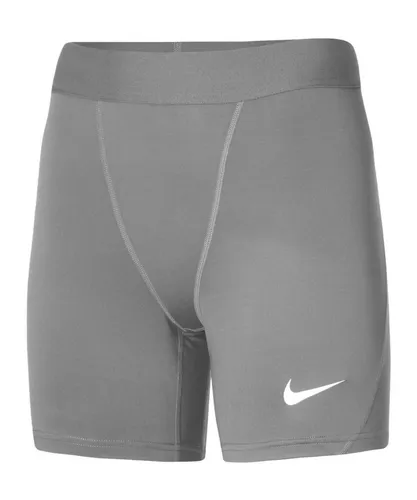Nike Performance Pro Strike Short Damen grau|schwarz XS (32/34) - Trainingsbekleidung mit atmungsaktivem Material für optimalen Komfort während des Trainings, ideal für sportliche Frauen.
