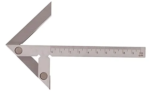 WELDINGER Mittenfinder Zentrierwinkel Winkellehre Metall 100x70 mm