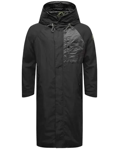 STONE HARBOUR Herren Übergangsmantel Zafaar Black Gr. S - Regenjacke für Herren, wasserdicht und windfest, ideal für aktive Trendsetter, mit praktischen Taschen und verstellbarer Kapuze für optimalen Komfort bei jedem Wetter.