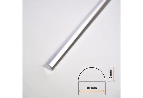 WITEN&NOCK Duschdichtung Acryldichtung Acrylstab Wasserabweiser Halbrundstab Schwallschutz, L: 80 cm, L: 80 - 200 cm