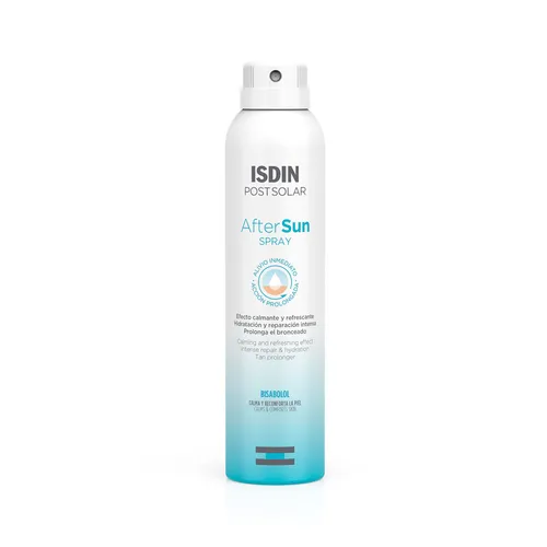 Isdin After Sun Spray Soforteffekt 200ml - Sonnenschutzmittel für sofortige Kühlung und Feuchtigkeit nach dem Sonnenbaden, ideal für empfindliche Haut.