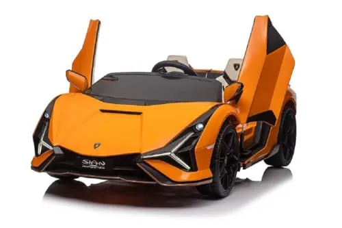 Elektro-Kinderauto Lamborghini SIAN 2 Sitzer - lizenziert - Elektro-Auto für Kinder mit 24V Akku und 4 Motoren für beeindruckende Geschwindigkeit. Bequemer Ledersitz und Allradantrieb sorgen für ein realistisches Fahrerlebnis.