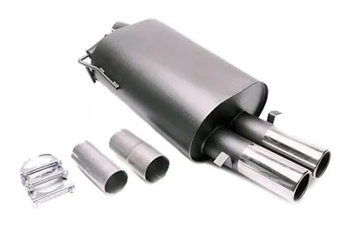 TA TECHNIX SPORTAUSPUFF 2X76MM DTM für BMW E39 LIMO 520I-530I EINTRAGUNGSFREI
