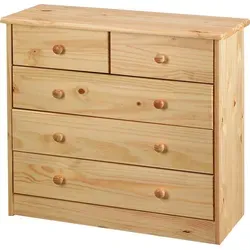 Kommode Lennard mit 5 Schubladen aus Massivholz