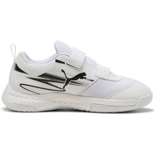 PUMA Kinder Handballschuhe Varion II V Jr - Fitnessschuhe für junge Sportler, ausgestattet mit Variofoam-Dämpfung und Variomesh für optimale Kühlung und Halt. SOFTFOAM+ sorgt für höchsten Step-in-Komfort, damit dein Fokus auf dem Spiel bleibt.
