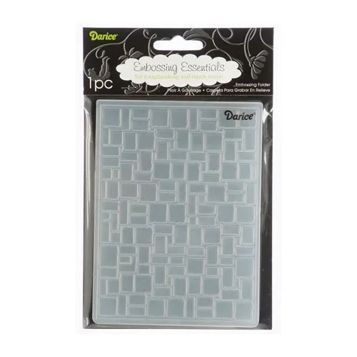 Darice Embossing-Prägeschablone brick wall pattern 10,8x14,6cm