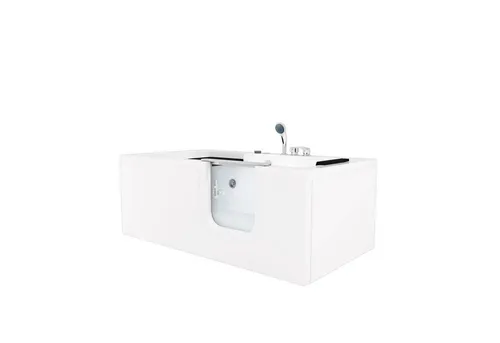 Whirlpool Seniorenwanne mit Tür S15WP-EH-R 85x160cm - Erleben Sie Komfort und Sicherheit mit der Seniorenwanne S15WP-EH-R. Die seitliche Tür ermöglicht einen einfachen Einstieg, während der integrierte Duschsitz für zusätzliche Bequemlichkeit sorgt. Hochwertiges Sanitär-Acryl garantiert Langlebigkeit.
