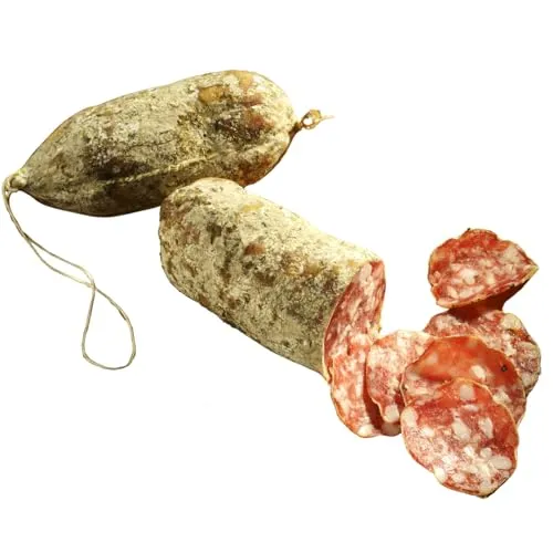 BAVAREGOLA Italienische Edelsalami „Salame Nostrano“ 2er-Strang 350 g – luftgetrocknet & grobkörnig – Salami am Stück – Südtiroler Spezialität von Viktor Kofler