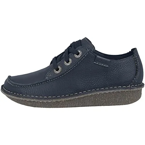 Clarks Damen Funny Dream Brogue, Black Leather, 40 EU - Damen-Schnürhalbschuhe aus hochwertigem Glattleder, komfortabel und leicht für den ganzen Tag, aus verantwortungsvollem Leder gefertigt.