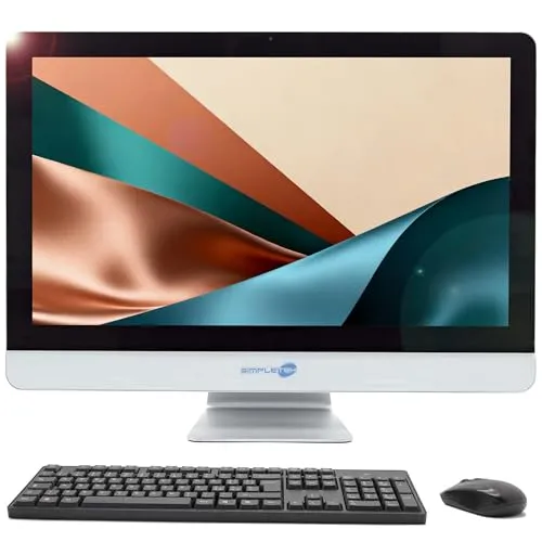SIMPLETEK - All-in-One AIO 24 Zoll FHD Touchscreen Windows 11 Pro i7 8 GB RAM 480 GB SSD Computer PC Desktop-PC Webcam POS-Gehäuse