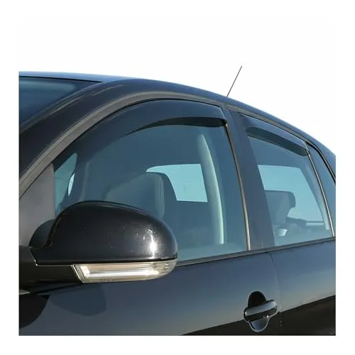 OMAC Lüftungsgitter Windabweiser für Audi Q3 8U 2011-2018 - Lüftungsgitter mit aerodynamischem Design, einfache Montage ohne Bohren und waschstraßenfest für verbesserten Fahrkomfort und sportliche Optik.