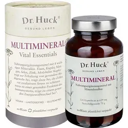 Dr. Huck® Multimineral Kapseln Vegan - 120 Kapseln - Nahrungsergänzungsmittel mit 8 wichtigen Mineralien zur Unterstützung von Immunsystem, Energie und Schönheit. Vegan, laktose- und glutenfrei für eine gesunde Lebensweise.