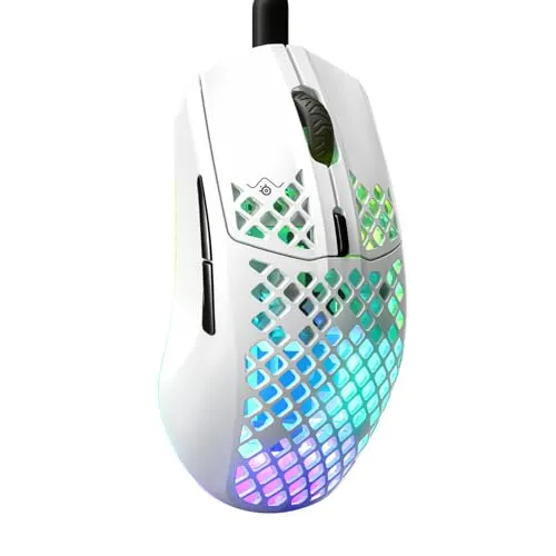 SteelSeries Aerox 3 - Federleichte RGB Gaming-Mouse - Mäuse mit PrismSync RGB-Beleuchtung, federleichtem Design (59 g) und IP54-Schutz gegen Spritzwasser, ideal für schnelles Gameplay.