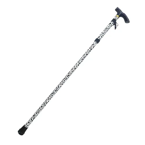 Stück Gehstock, Faltbarer Gehstock, Aluminium-Gehstock, höhenverstellbarer Gehstock, Gehhilfe, Gehhilfe, Gehhilfe, Krücken, Griff Gehstock, (Leopardenmuster) 1