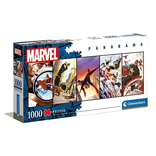 Clementoni 39611 Marvel Universe – Puzzle 1000 Teile, Panorama Puzzle, buntes Legespiel für die ganze Familie, Erwachsenenpuzzle ab 9 Jahren