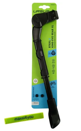 maxxi4you Fahrrad-Hinterbauständer Hinterbauständer King Evo XL 18mm Platte inkl. maxxi4you Reflexband