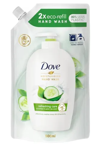 Dove Go Fresh Fresh Touch Flüssigseife 500 ml - Seife für Damen, erfrischt und vitalisiert die Haut, pflegt sanft und verhindert das Austrocknen. Ideal für hygienisches Händewaschen und Körperpflege.