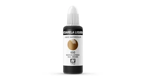 Vallejo Liquid Watercolor 33650 Seal Brown 32ml Seal Braun Aquarell Farbe
