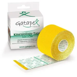 Gatapex Kinesio-Tape gelb, 5,5m x 5cm, wasserfest, elastisch