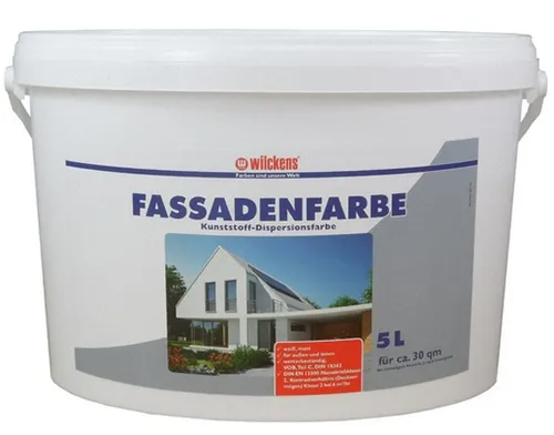Wilckens® Fassadenfarbe Dispersionsfarbe weiss 5L