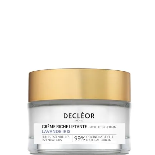 Decleor Lavender Iris Rich Lifting Cream 50ml - Anti-Aging-Creme mit intensivem Lifting-Effekt, nährt die Haut und verbessert die Elastizität für ein jugendliches Aussehen.