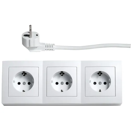 McPower Tischsteckdose Flair – 3-fach mit 2 m Kabel