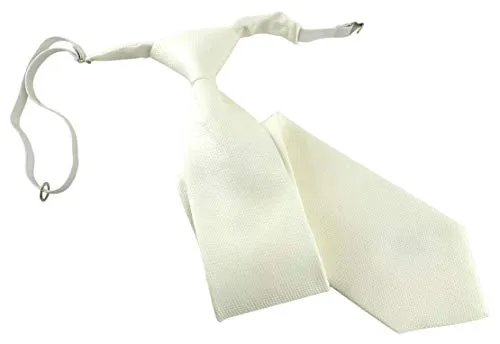 TigerTie Kinderkrawatte Pique in creme uni gemustert in beige von TigerTie