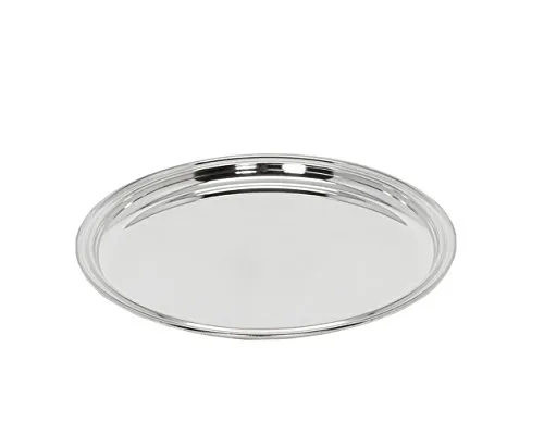 EDZARD Serviertablett Pipe, rund, edel versilbert, 22 cm Durchmesser - Servierplatte in edlem Silber-Finish, ideal für stilvolle Präsentationen von Speisen und Getränken. Robust und vielseitig einsetzbar – ein echter Blickfang auf jedem Tisch.