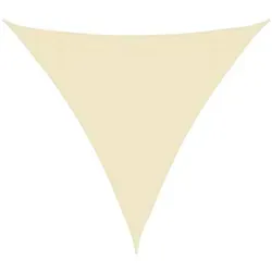 furnicato Sonnensegel HDPE Dreieckig 3,6x3,6x3,6 m Creme