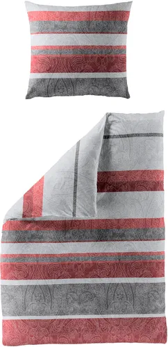 BIERBAUM Bettwäsche 6908, Biber, 2-teilig - Bettwäsche-Sets aus 100% Baumwolle in kuscheliger Biber-Qualität, ideal für warme Nächte im Winter. Mit Qualitäts-Reißverschluss für einfachen Bezug und pflegeleicht.