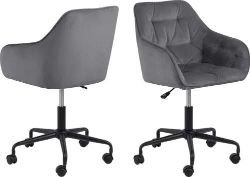 Actona Bürostuhl Brooke 0000089099 - Bürostuhl mit ergonomischem Design, Drehfunktion und komfortabler Höhenverstellung (46-55,5 cm) für individuelles Sitzen und optimalen Komfort im Büro.