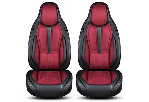 VW Tiguan Allspace Schonbezüge Schwarz/Rot DS2 (ab 2016) - Hochwertige Sitzbezüge für VW Tiguan Allspace, atmungsaktiv und airbagfreundlich, einfache Installation und abwaschbar für optimalen Schutz der Autositze.