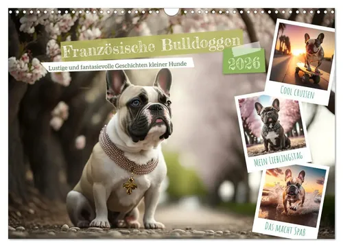 Steffen Gierok-Latniak | Französische Bulldoggen Wandkalender 2026 - Kalender mit wunderschönen Aufnahmen von französischen Bulldoggen, ideal für Hundeliebhaber und als Geschenk, hochwertige Verarbeitung im DIN A3 Format.