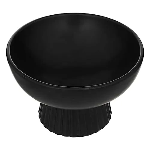 Atmosphera Schale Chaya Keramik - Schwarz - D.22 cm - Dekoschalen aus hochwertiger Keramik, ideal für stilvolle Tischdekoration und vielseitig einsetzbar.