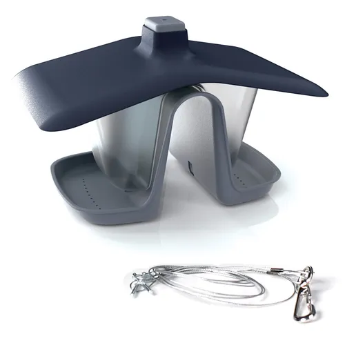 Birdyfeed Doppeltes Anthrazitfarbenes Vogelfutterhaus - Prosperplast - Vogelhäuser mit zwei großen Futterkammern, wetterfest und ideal für Balkon oder Garten. Locken Sie eine Vielzahl von Vögeln an und genießen Sie die Natur direkt vor Ihrem Fenster!