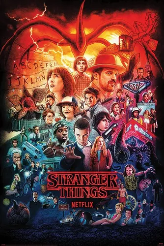 Poster Stranger Things - Poster - Seasons Montage