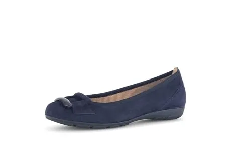 Gabor Damen Klassische Ballerinas, Frauen Flats,Ballett-Schuhe,Ballet-Flats,Ausgehschuhe,Abendschuhe,Slip-ons,Ballerinen,Atlantik,41 EU / 7.5 UK