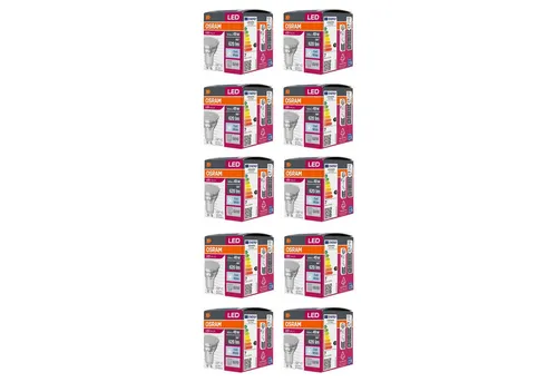 Osram LED VALUE PAR16 – Neutralweiß GU10 6,9W (10er-Pack) - Effiziente Osram LED VALUE PAR16 im 10er-Pack für klare Beleuchtung. Mit 6,9 W ersetzt sie 80 W Halogenstrahler und sorgt für sofortige Helligkeit. Ideal für gleichmäßige Raumausleuchtung und langlebig bis zu 15.000 Stunden.