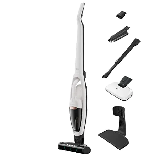 AEG HYGIENIC 5000 AS52HP25SH - Akku-Staubsauger 2in1, angenehm leise mit nur 80 dB(A) und bis zu 55 Min. Laufzeit, ideal für alle Böden