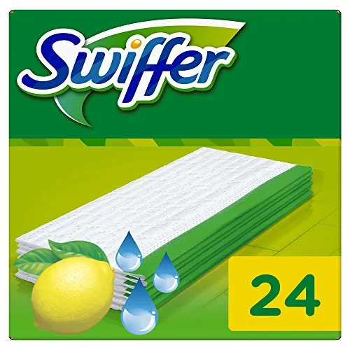 Swiffer Wet Wischtücher Nachfüllpackung, 6er Pack (6 x 24 Stück) - Haushaltsreiniger & Staubsauger - Effiziente Reinigung mit 24 feuchten Bodentüchern, die Schmutz tief einschließen und hartnäckige Verschmutzungen mühelos entfernen.
