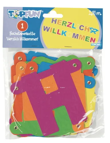 Produktbild Girlande Herzlich Willkommen 2,0m