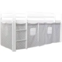 Homestyle4u 1877 Bettumrandung für Hochbett, Grau Sterne in grau von Homestyle4u