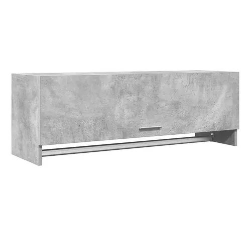 furnicato Kleiderschrank Kompakter 100x32,5x35 cm Betongrau aus Holzwerkstoff (1-St)