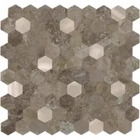 Dalsys Wandpaneele selbstklebend, Hexagon Muster 0,88m² - 3D-Wandpaneele in Premium Qualität, feuchtigkeitsbeständig und ideal für Küche und Bad, einfach zu montieren und pflegeleicht.