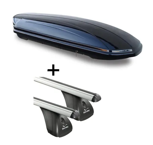 Dachbox VDPMAA580L+Alu Dachträger VDP für für Jeep Renegade 5Türer ab 14