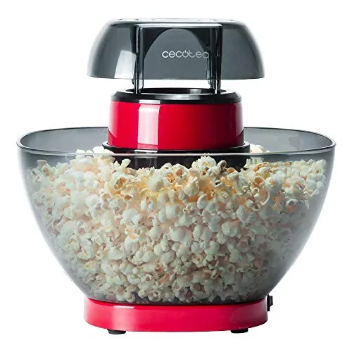 Cecotec Fun & Taste P'Corn Einfacher Popcorn-Hersteller. 1200 W, Luftinjektionssystem, abnehmbare Schüssel, abnehmbarer Antihaftdeckel, kompaktes Design